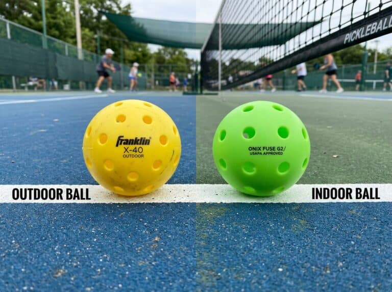 outdoor vs indoor pickleball balls