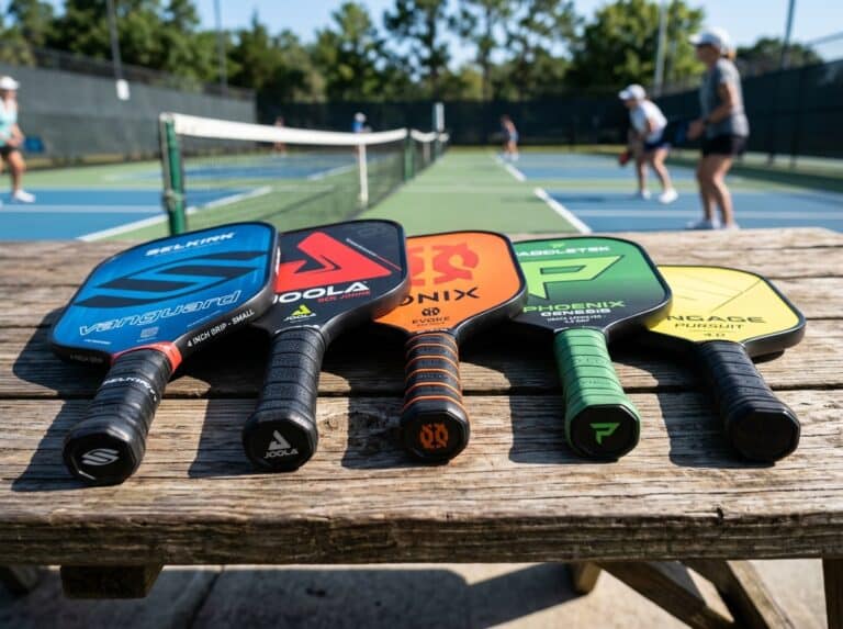 pickleball paddles with 4 inch grip